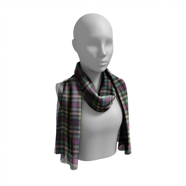 Farquharson Dress Weathered Tartan Classic Silk Habotai Long Scarf