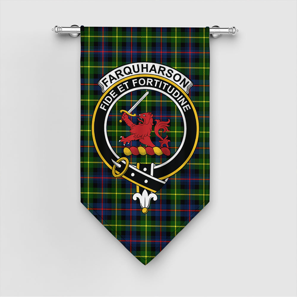 Farquharson Modern Tartan Classic Crest Gonfalon