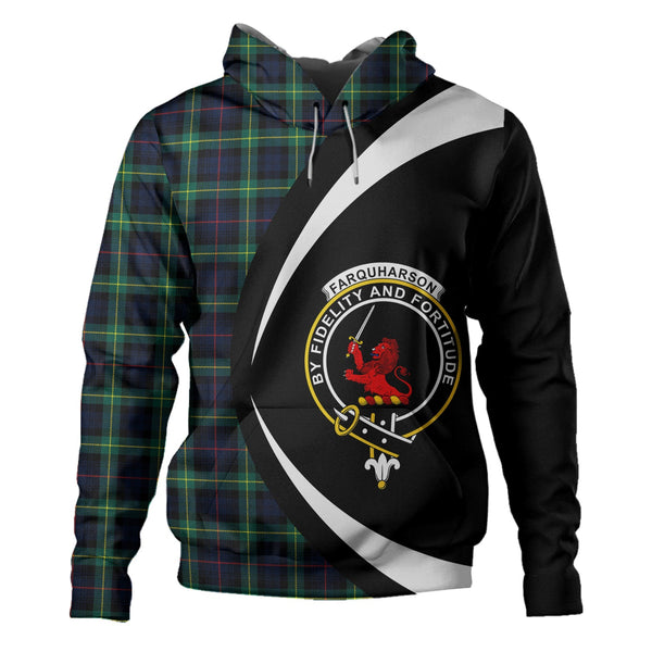 Farquharson Modern Clan Badge Tartan Hoodie Circle Style