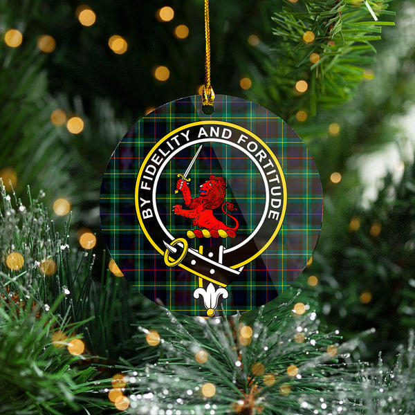 Farquharson Modern Clan Badge Tartan Plastic Christmas Ornaments