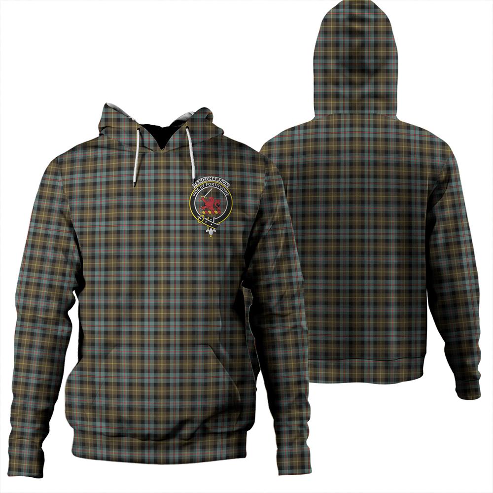 Farquharson Weathered Tartan Classic Crest Hoodie