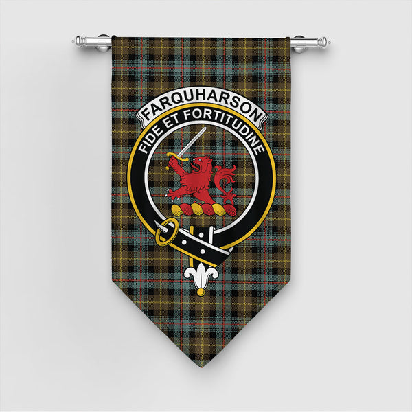 Farquharson Weathered Tartan Classic Crest Gonfalon