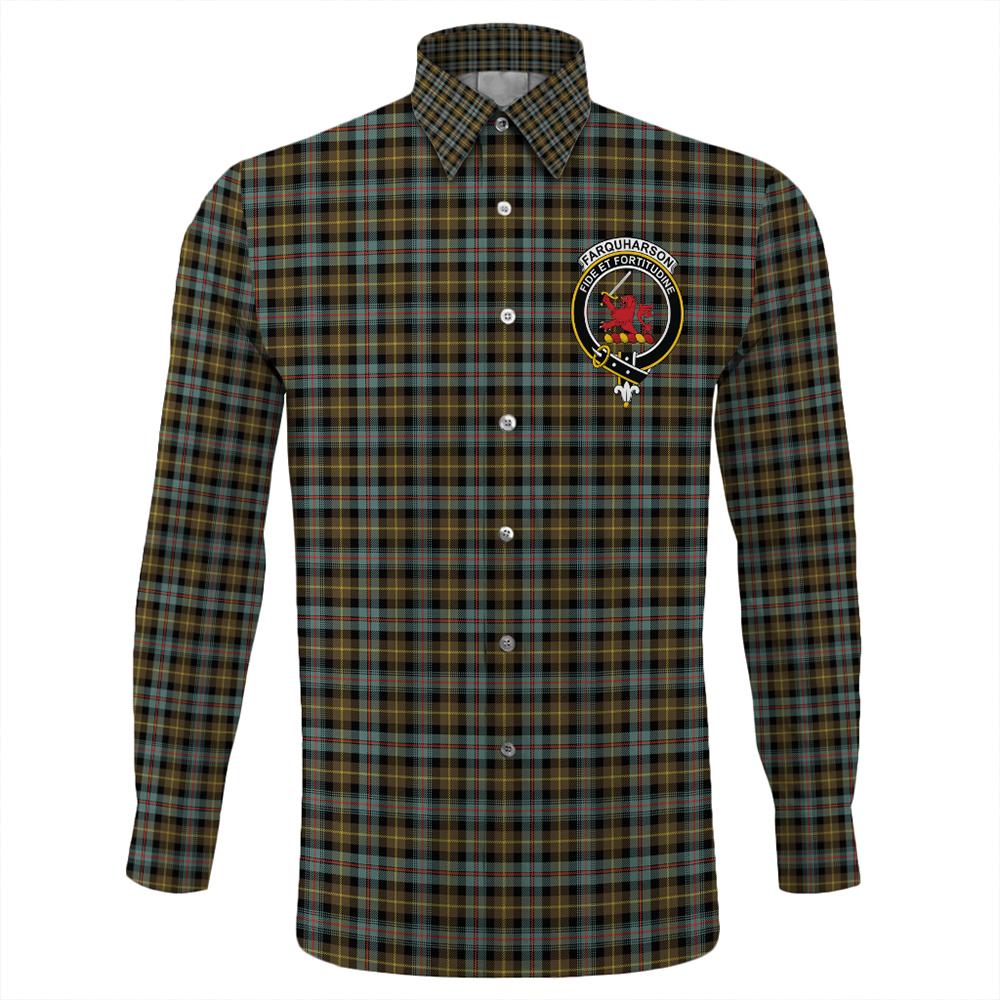 Farquharson Weathered Tartan Classic Crest Long Sleeve Button Shirt