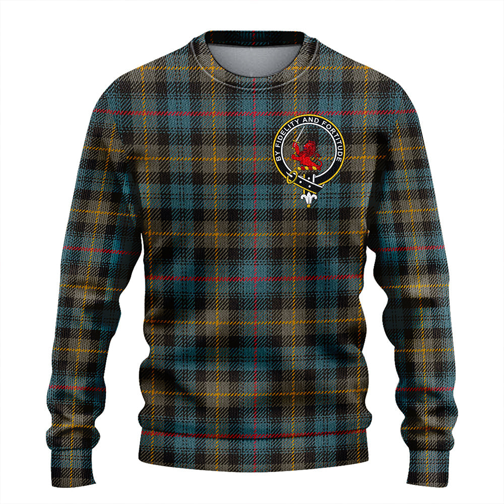 Farquharson Weathered Clan Badge Tartan Knitted Sweater