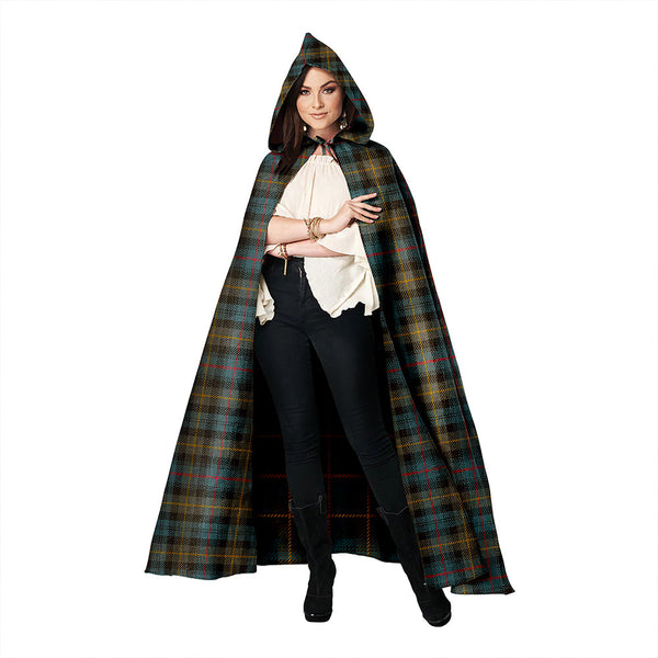 Farquharson Weathered Clan Badge Tartan Hooded Cloak