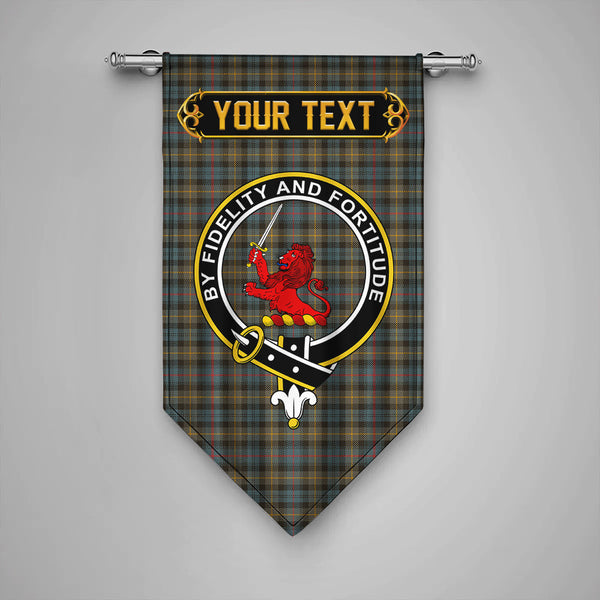 Farquharson Weathered Clan Badge Tartan Gonfalon Personalize