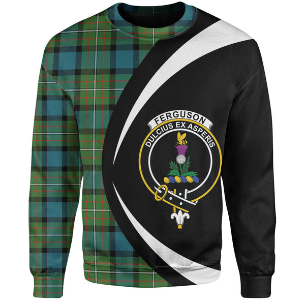 Ferguson Ancient Clan Badge Tartan Sweatshirt Circle Style Personalized