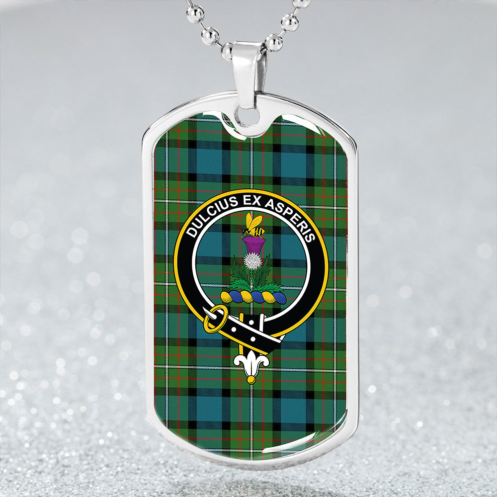 Ferguson Ancient Clan Badge Classic Tartan Dog Tag Necklace