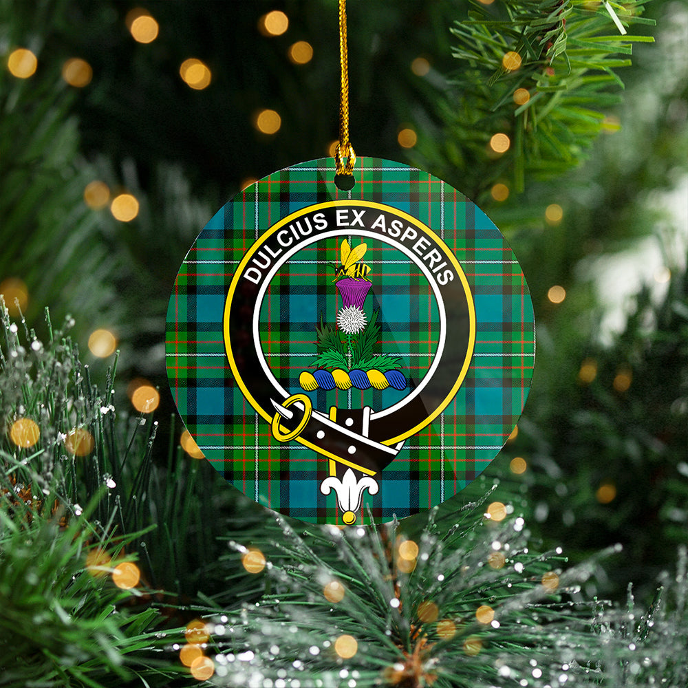 Ferguson Ancient Clan Badge Tartan Plastic Christmas Ornaments