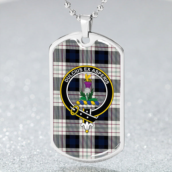 Ferguson Dress Blue (Dance) Clan Badge Classic Tartan Dog Tag Necklace