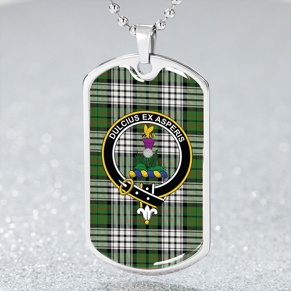 Ferguson Dress #2 Ancient Clan Badge Classic Tartan Dog Tag Necklace