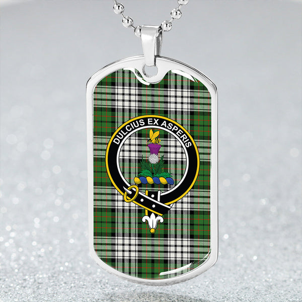 Ferguson Dress #2 Ancient Clan Badge Classic Tartan Dog Tag Necklace