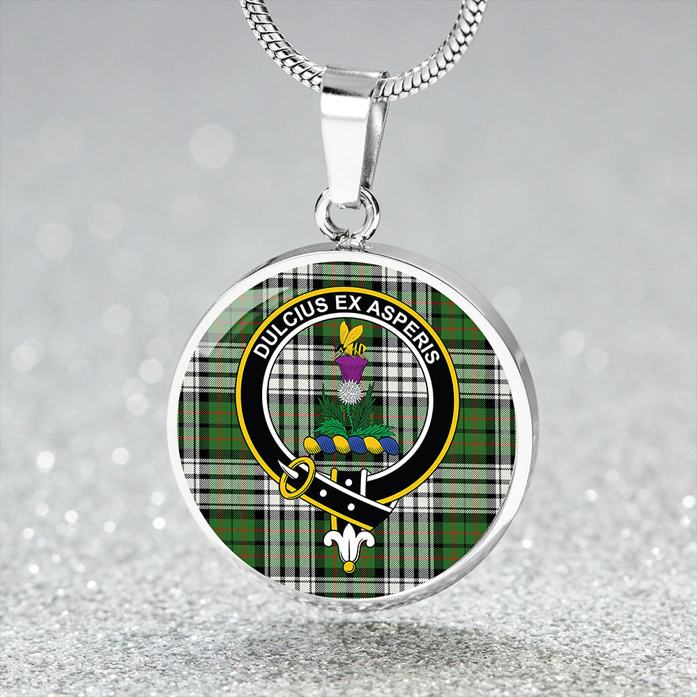 Ferguson Dress #2 Ancient Clan Badge Tartan Classic Circle Necklace