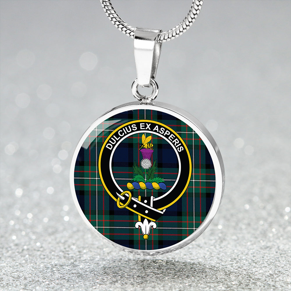 Ferguson Modern Clan Badge Tartan Classic Circle Necklace