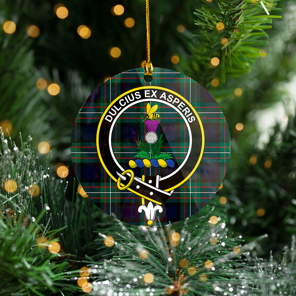 Ferguson Modern Clan Badge Tartan Plastic Christmas Ornaments