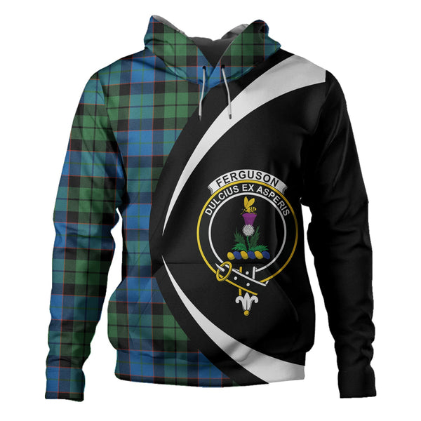 Ferguson of Balquhidder Ancient Clan Badge Tartan Hoodie Circle Style