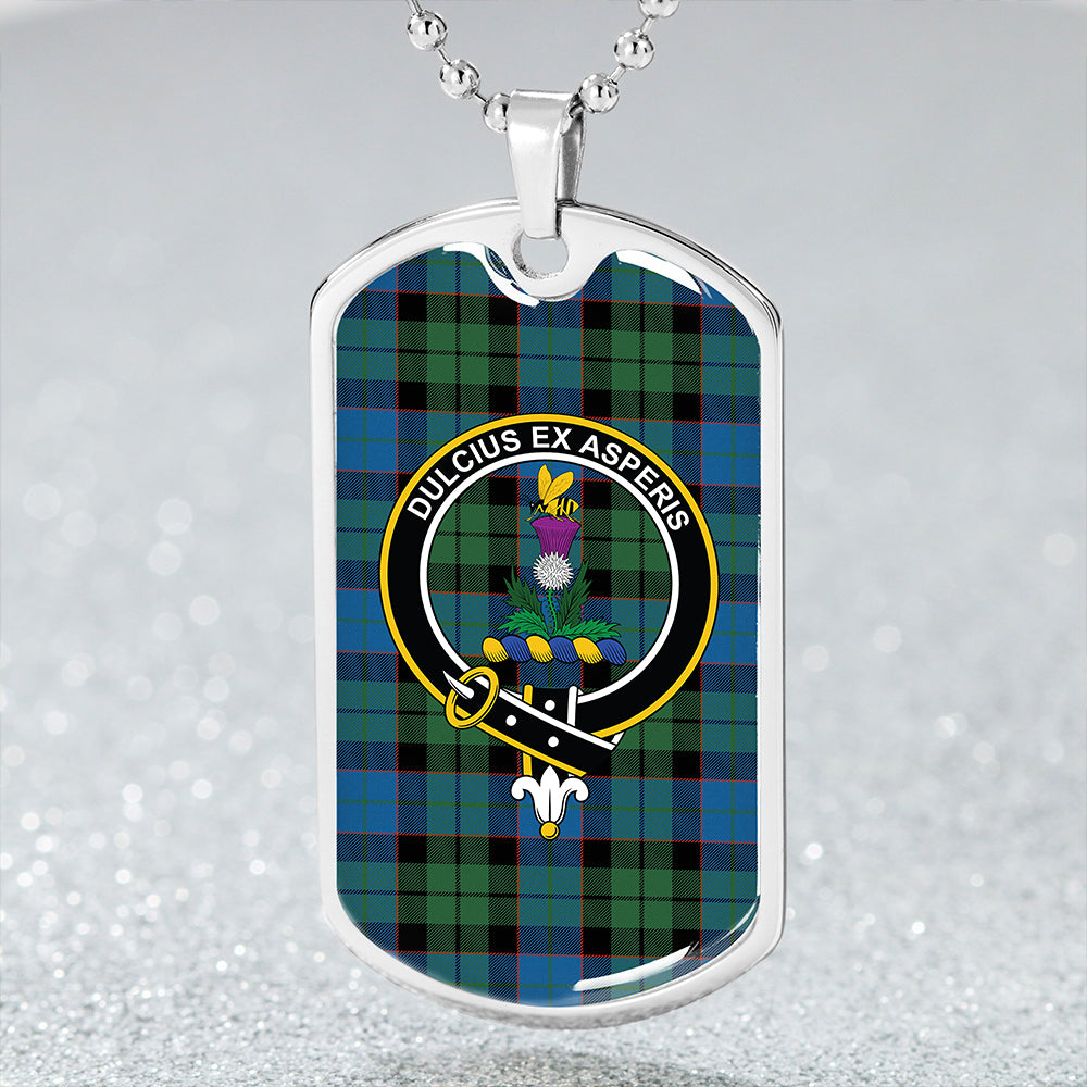 Ferguson of Balquhidder Ancient Clan Badge Classic Tartan Dog Tag Necklace