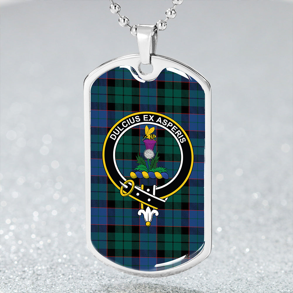 Ferguson of Balquhidder Modern Clan Badge Classic Tartan Dog Tag Necklace