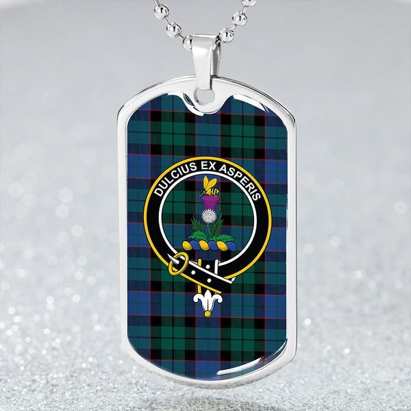 Ferguson of Balquhidder Modern Clan Badge Classic Tartan Dog Tag Necklace