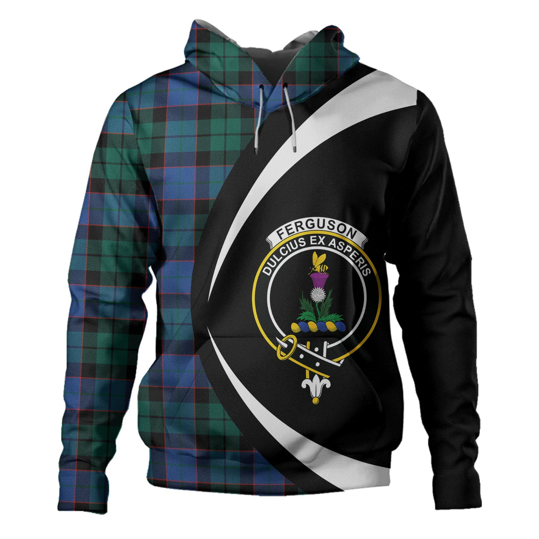 Ferguson of Balquhidder Modern Clan Badge Tartan Hoodie Circle Style