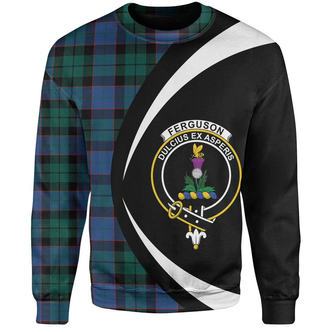 Ferguson of Balquhidder Modern Clan Badge Tartan Sweatshirt Circle Style Personalized