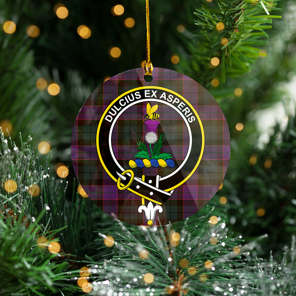 Ferguson of Balquhidder Weathered Clan Badge Tartan Plastic Christmas Ornaments