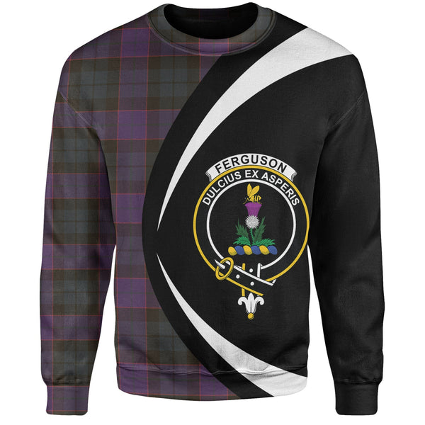 Ferguson of Balquhidder Weathered Clan Badge Tartan Sweatshirt Circle Style Personalized