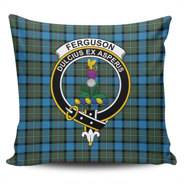 Fergusson Ancient Tartan Classic Crest Pillow Cover