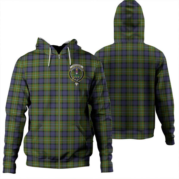 Fergusson Modern Tartan Classic Crest Zipper Hoodie