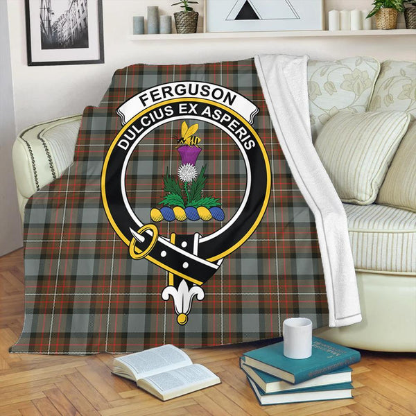 Fergusson Weathered Tartan Crest Premium Blanket