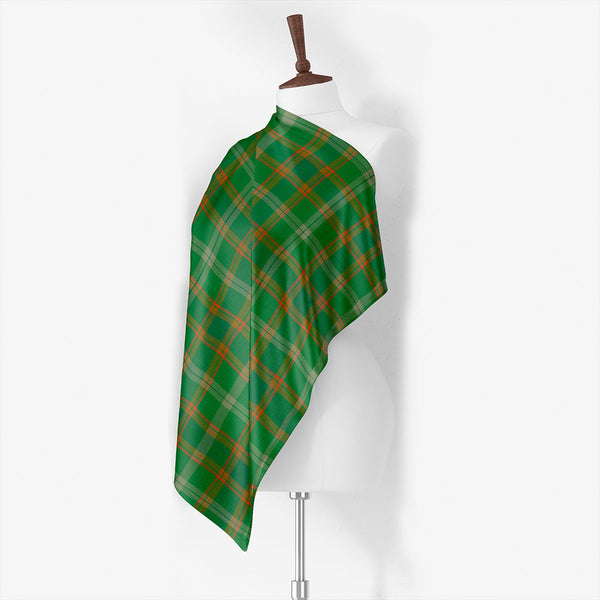 Fitzgerald Hunting Weathered Tartan Classic Silk Habotai Square Scarf