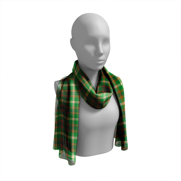 Fitzgibbon Modern Tartan Classic Silk Habotai Long Scarf