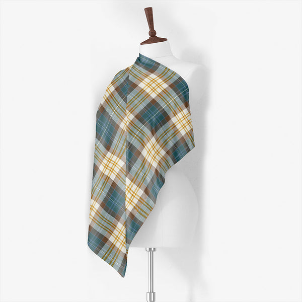 Fitzgibbon Weathered Tartan Classic Silk Habotai Square Scarf