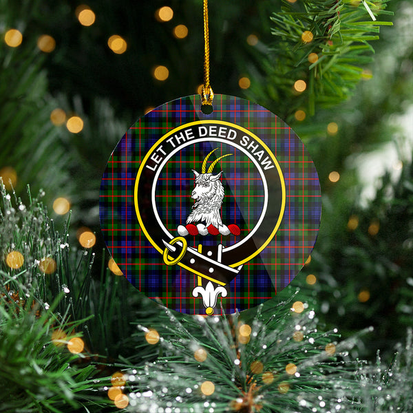 Fleming Clan Badge Tartan Plastic Christmas Ornaments