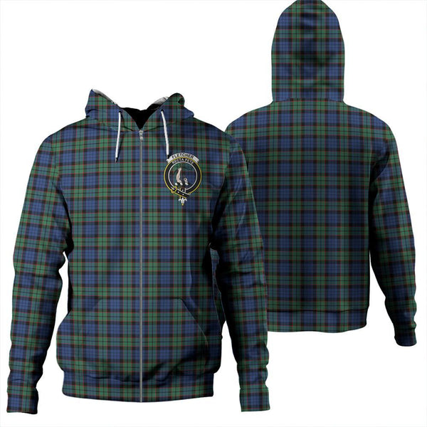 Fletcher Ancient Tartan Classic Crest Zipper Hoodie