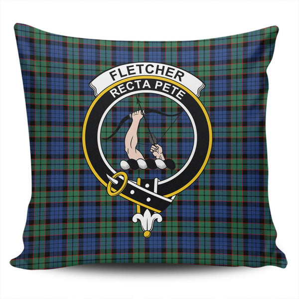 Fletcher Ancient Tartan Classic Crest Pillow Cover