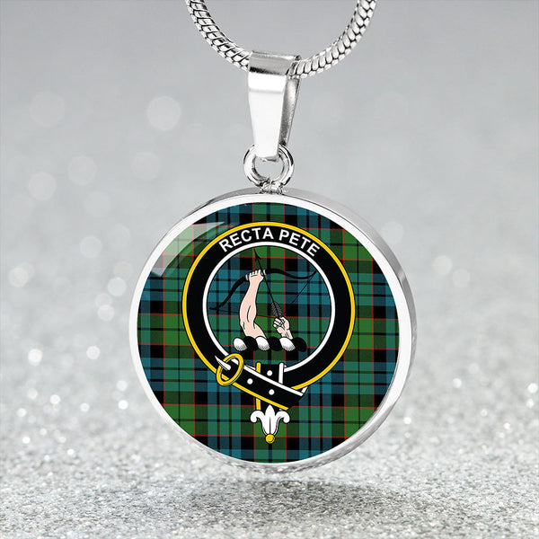 Fletcher Family Ancient Clan Badge Tartan Classic Circle Necklace