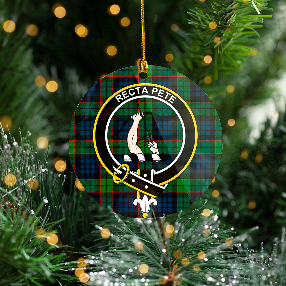 Fletcher Family Modern Clan Badge Tartan Plastic Christmas Ornaments