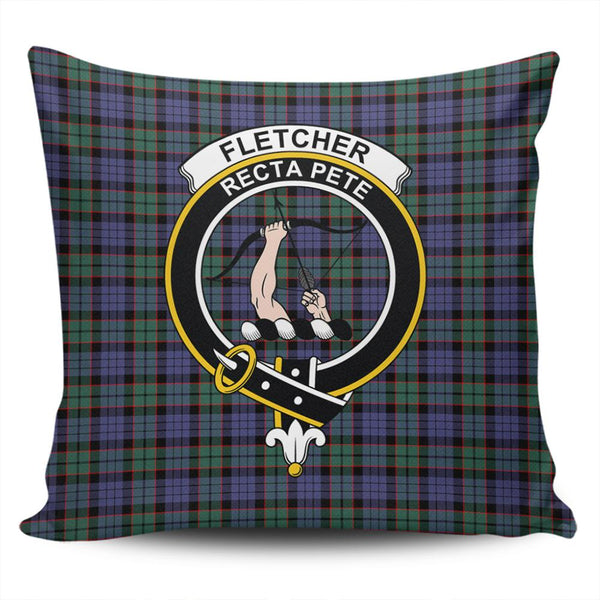 Fletcher Modern Tartan Classic Crest Pillow Cover