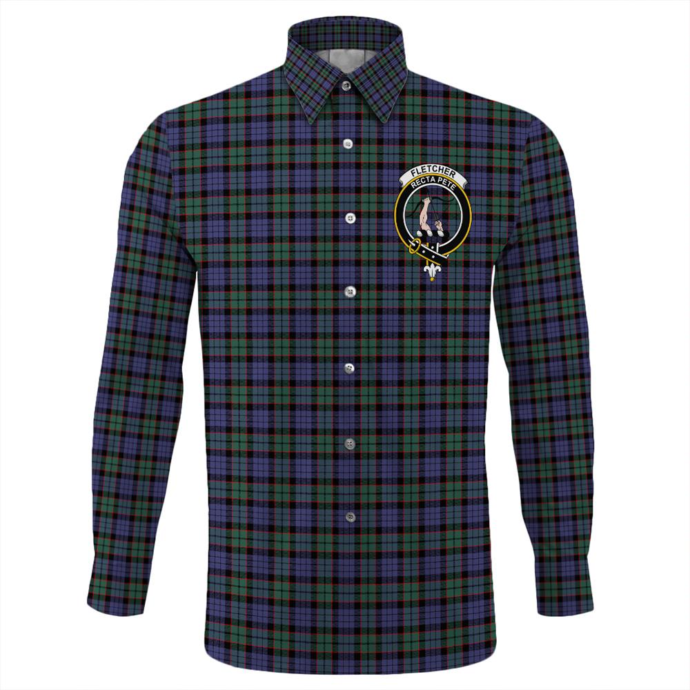 Fletcher Modern Tartan Classic Crest Long Sleeve Button Shirt