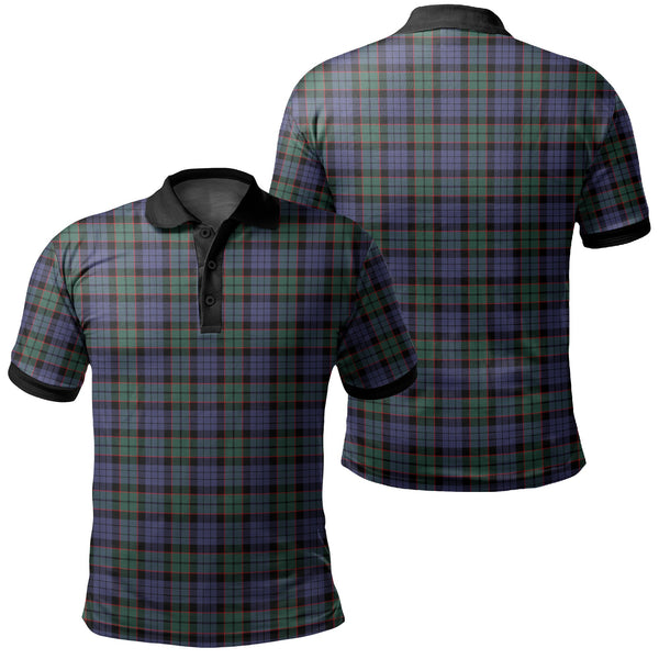 Fletcher Modern Tartan Classic Polo Shirt Black Neck 2 Style