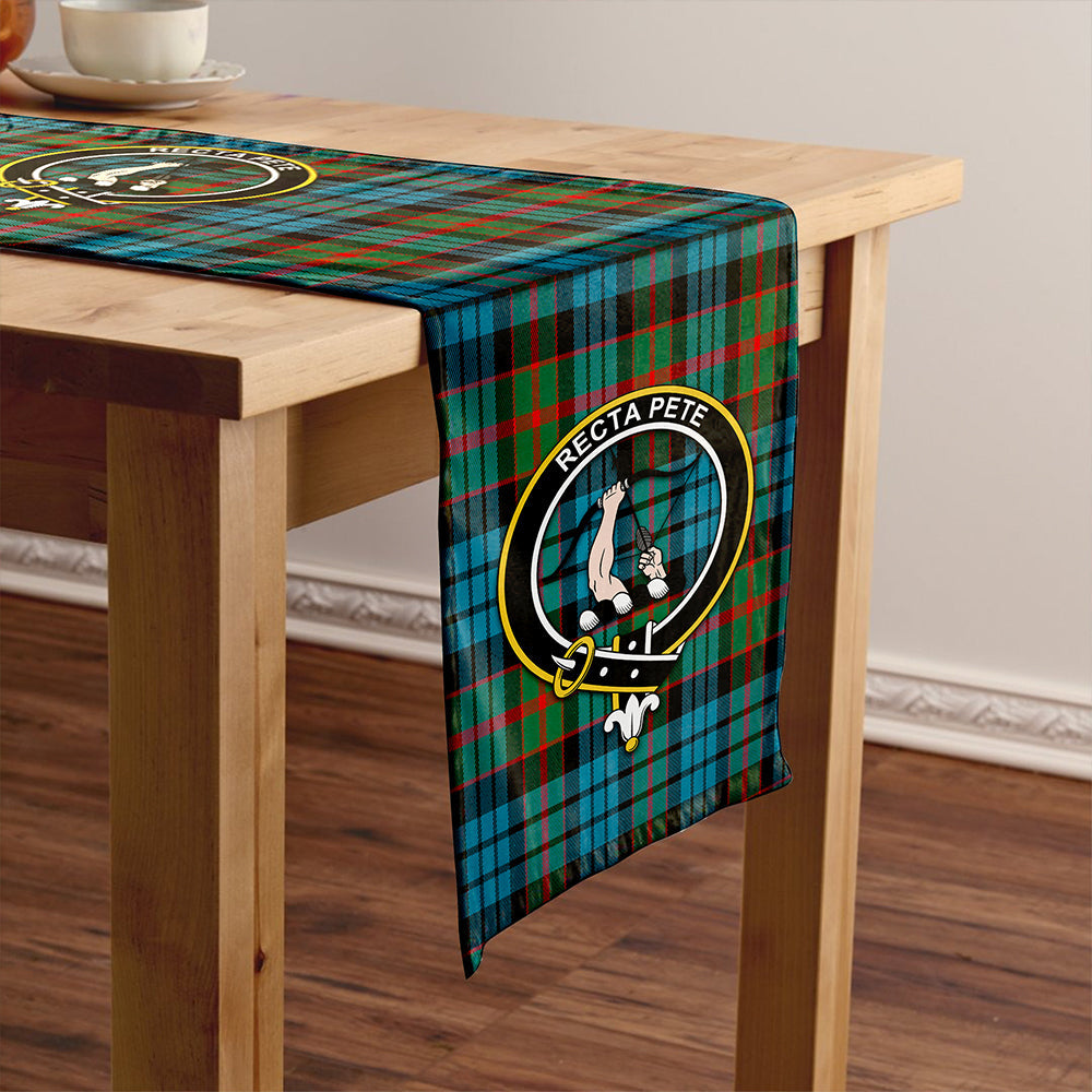 Fletcher of Dunans Weathered Clan Badge Tartan Table Runner