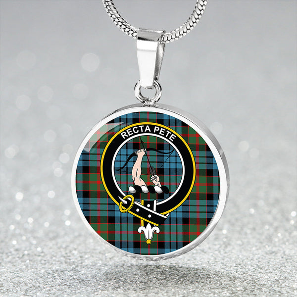 Fletcher of Dunans Clan Badge Tartan Classic Circle Necklace