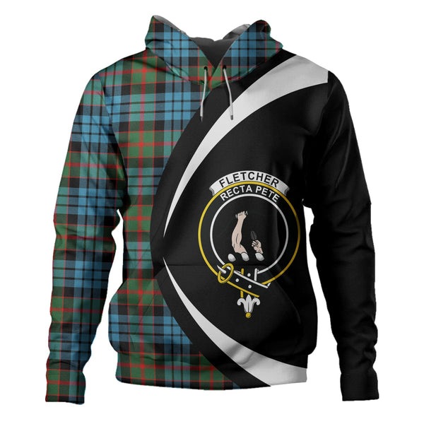 Fletcher of Dunans Clan Badge Tartan Hoodie Circle Style