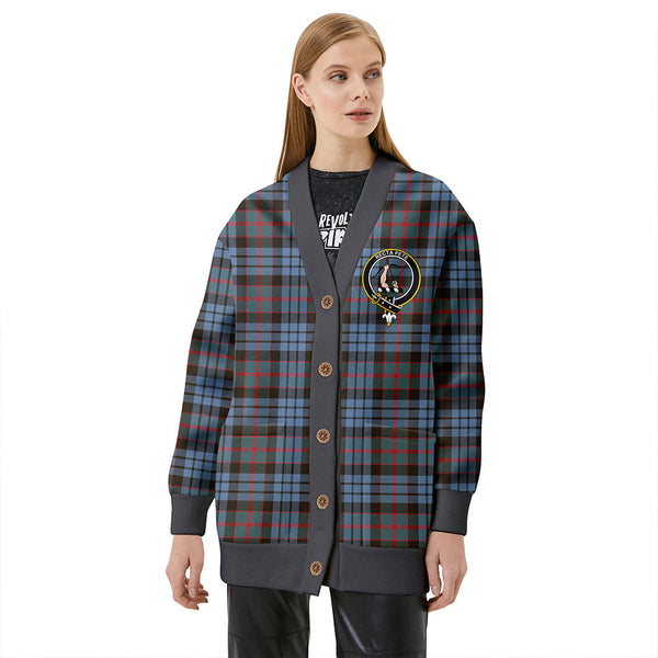 Fletcher of Dunans Clan Badge Tartan V-neck Cardigan