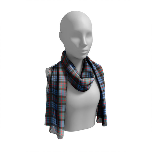 Fletcher of Dunans Weathered Tartan Classic Silk Habotai Long Scarf