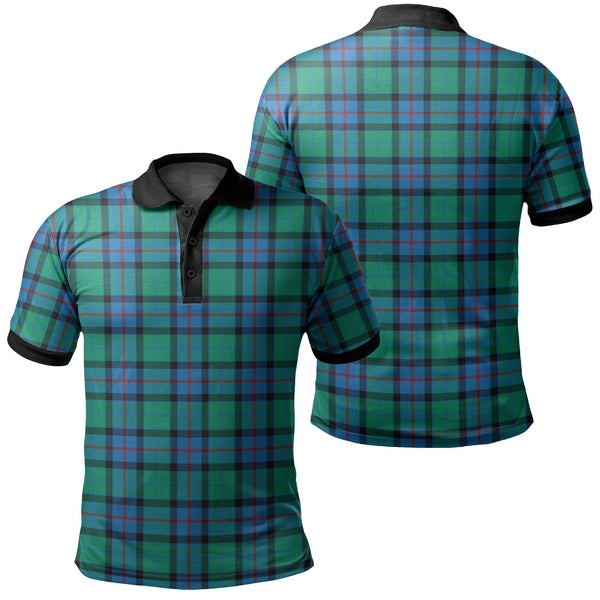 Flower Of Scotland Tartan Classic Polo Shirt Black Neck 2 Style