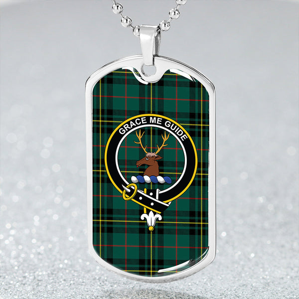 Forbes 1842 Modern Clan Badge Classic Tartan Dog Tag Necklace