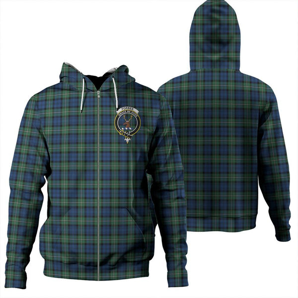 Forbes Ancient Tartan Classic Crest Zipper Hoodie