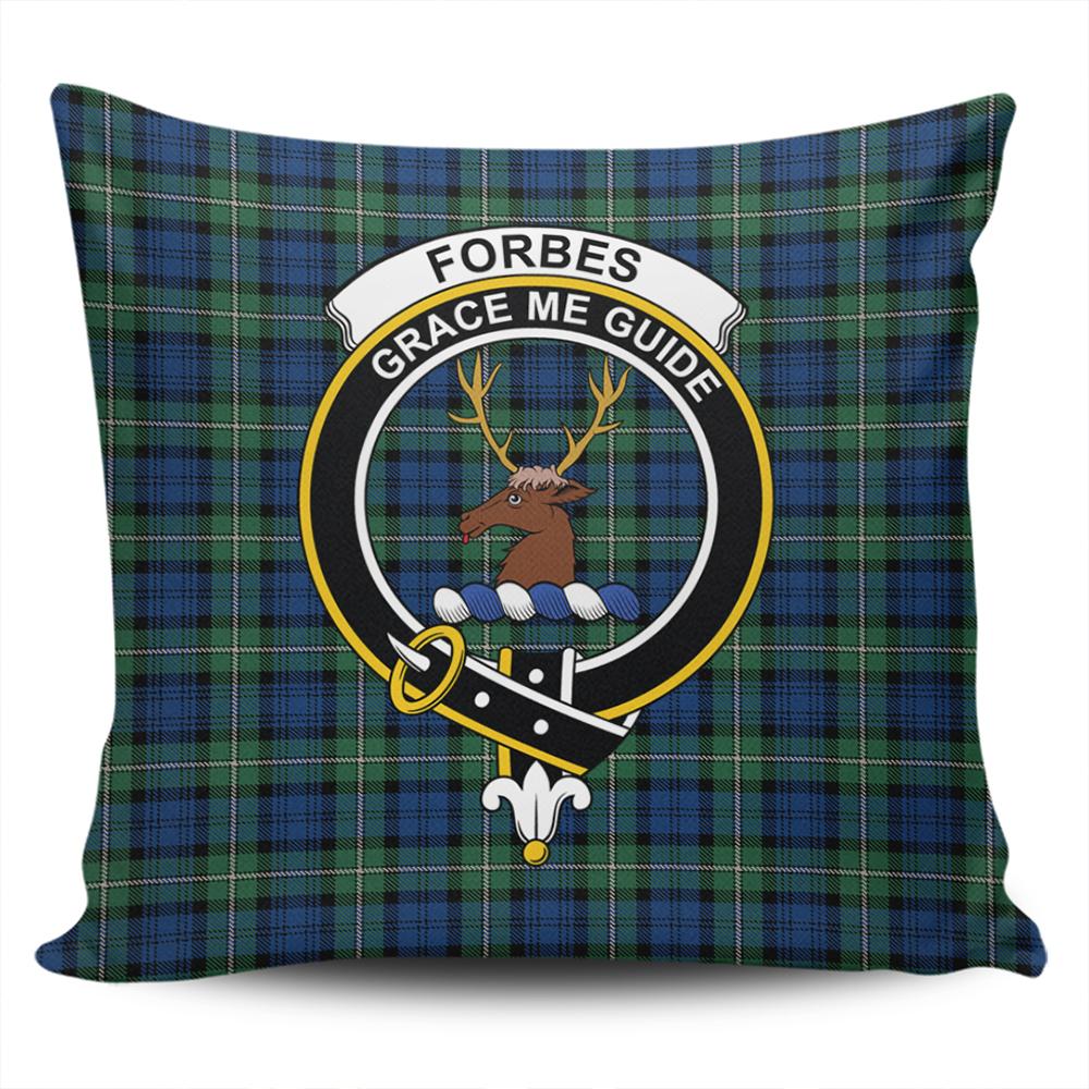 Forbes Ancient Tartan Classic Crest Pillow Cover